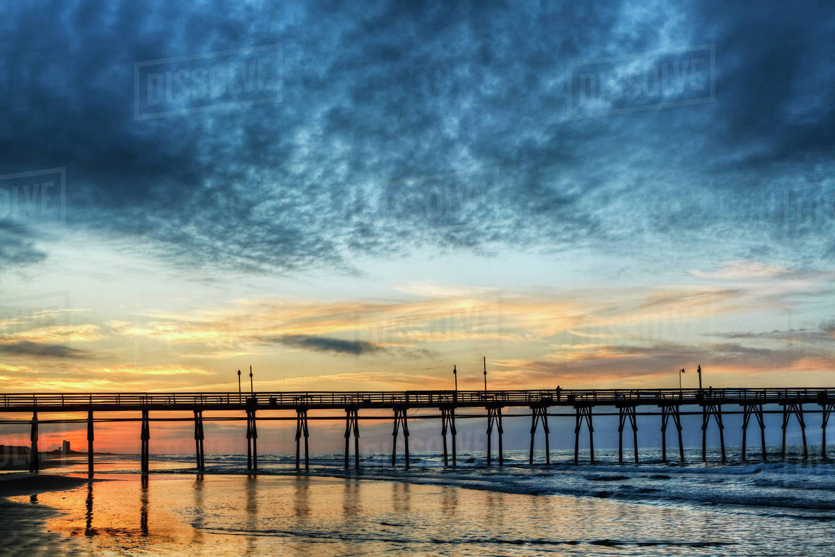 Usa North Carolina Sunset Beach Pier At Sunrise Stock Photo Usa North Carolina Sunset Beach Pier At Sunrise