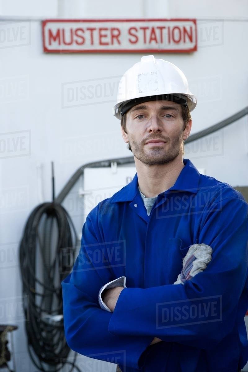 Portrait of a manual worker Stock Photo Dissolve