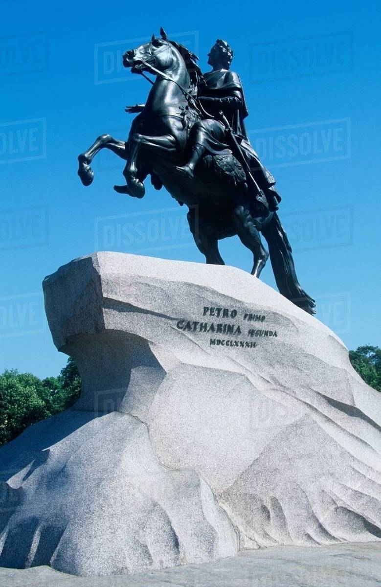 Bronze horseman statue Stock Photo Dissolve
