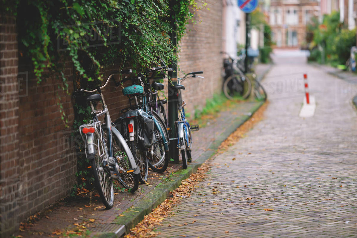 Bicycles in the Amsterdam Stock Photo Dissolve