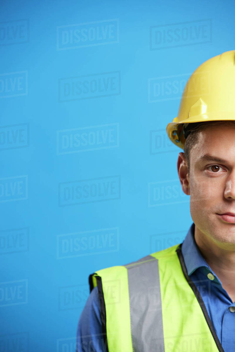 young white construction worker
