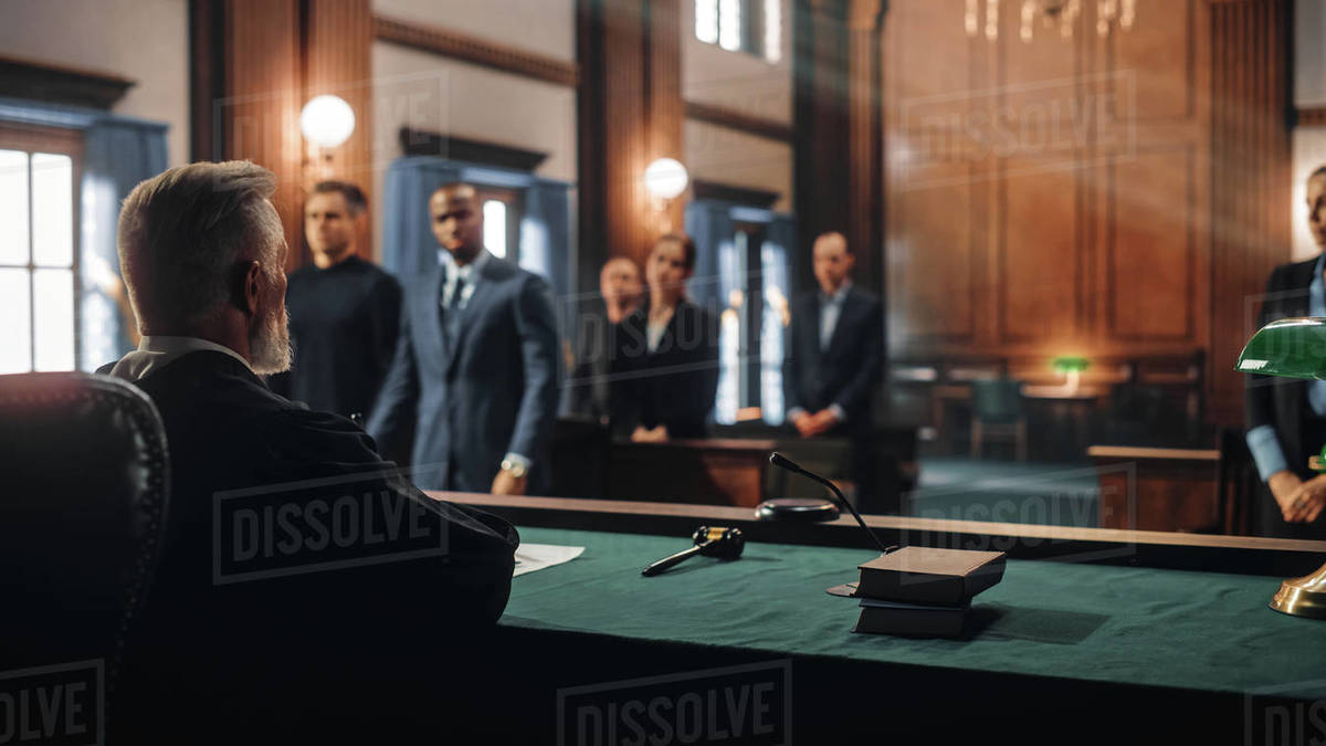 Honorable Male Judge Ruling Out a Decision in a Civil Family Case