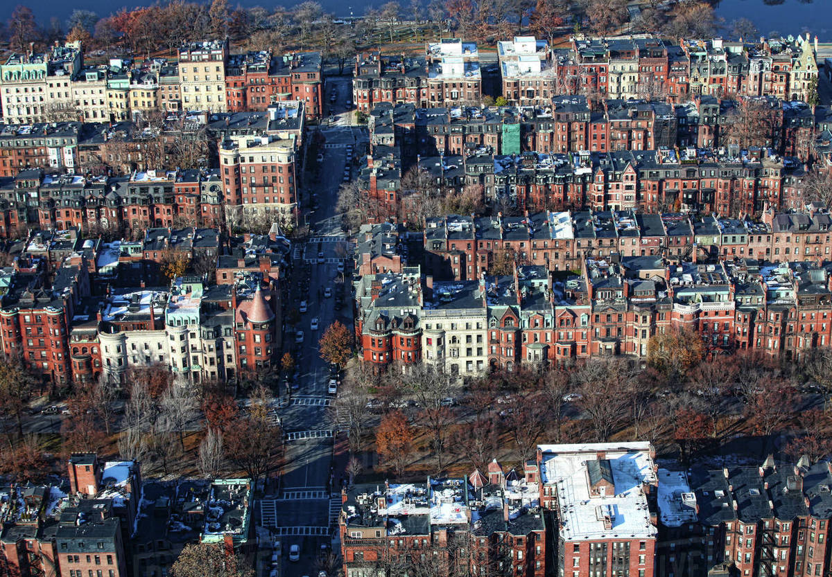 Typical housing in Boston Massachusetts Stock Photo Dissolve