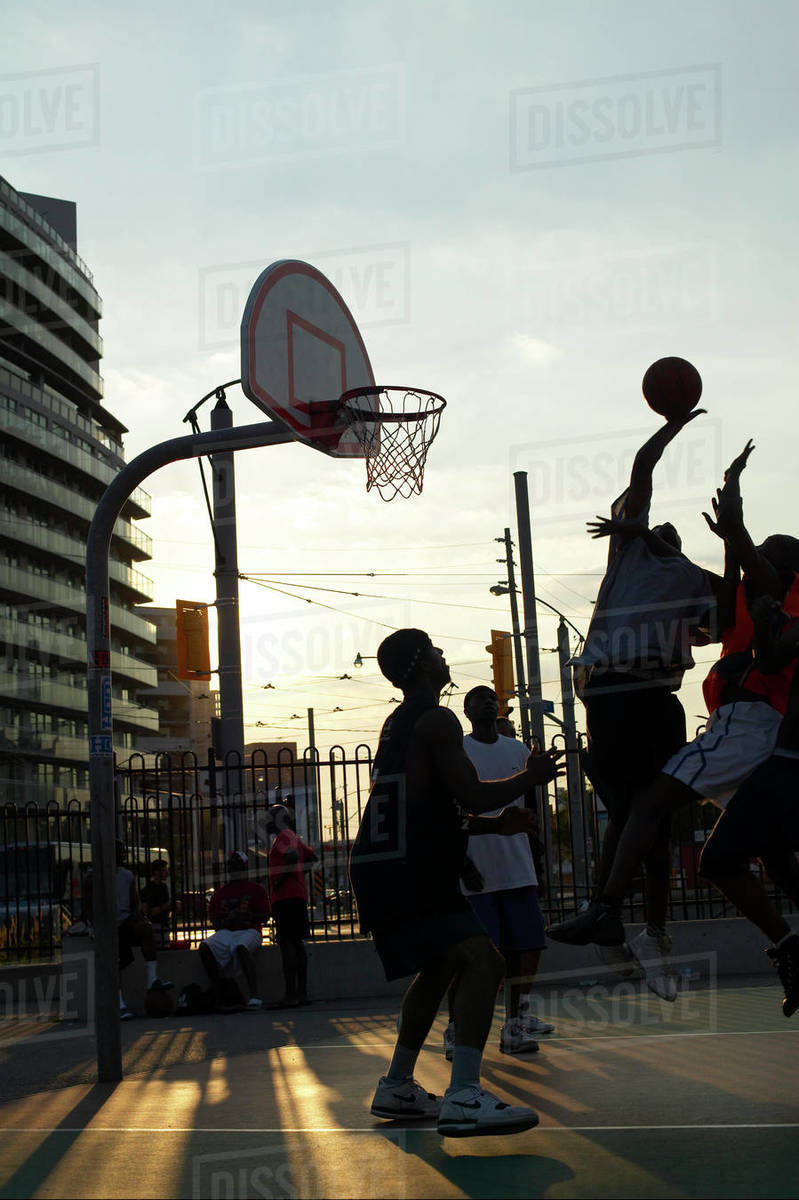 Outdoor Basketball Game, Toronto, Ontario Stock Photo Dissolve
