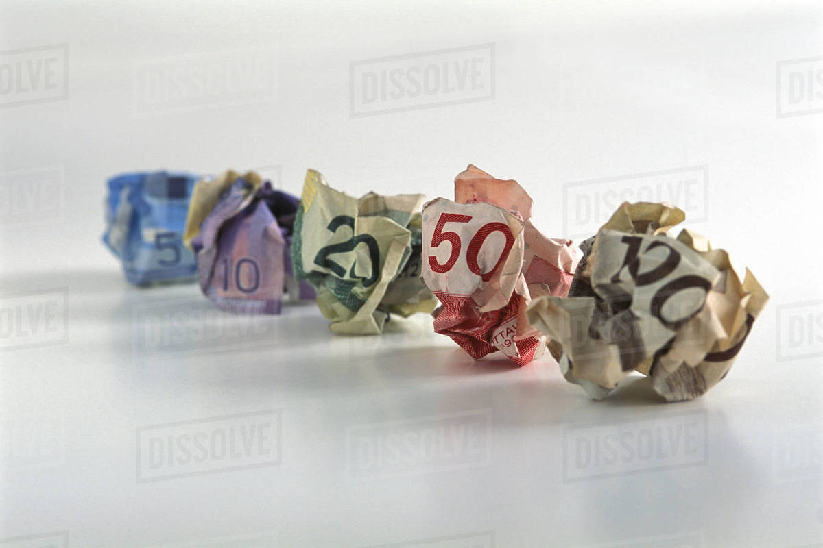 Crumpled Money Stock Photo Dissolve