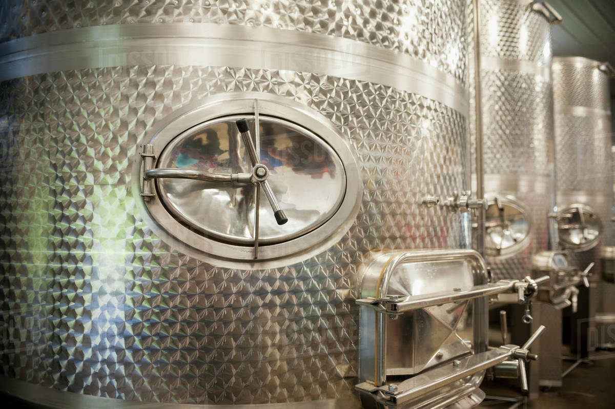 Stainless Steel Wine Vats At A Winery In Dorchester County; Cambridge