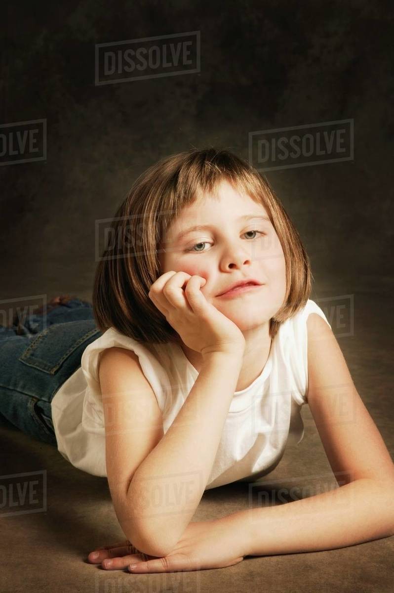 Girl With Sleeves Rolled Up Stock Photo Dissolve