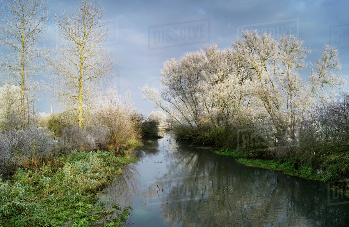 Cotswold Water Park; Thames Head, England Stock Photo Dissolve