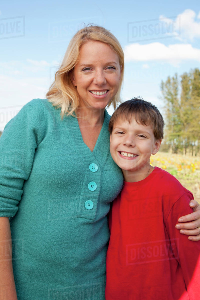 Portrait Of A Mother With Her Son; Everson, Washington, United States