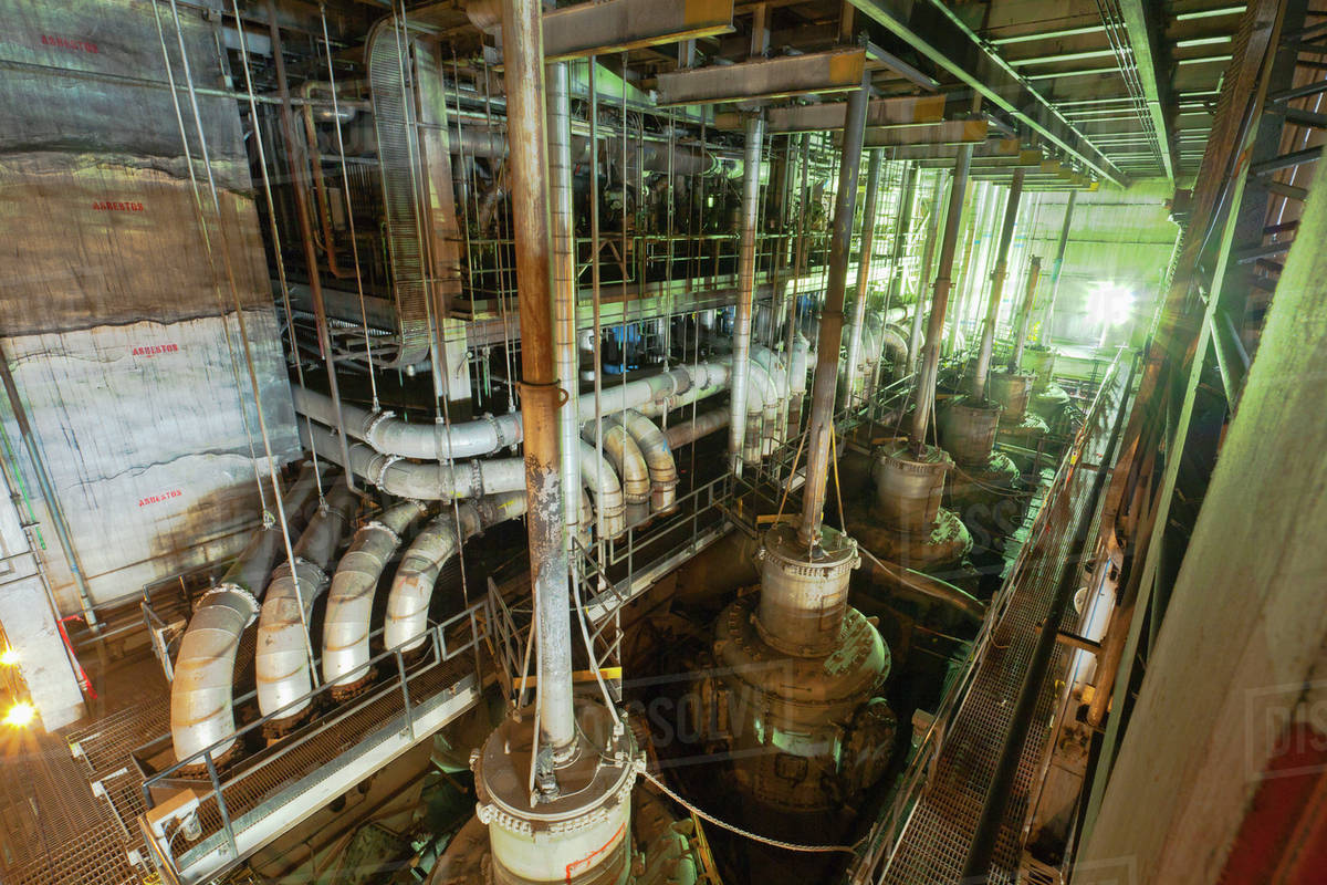 Old Coal Burners At A Power Plant; Wabamun, Alberta, Canada Stock
