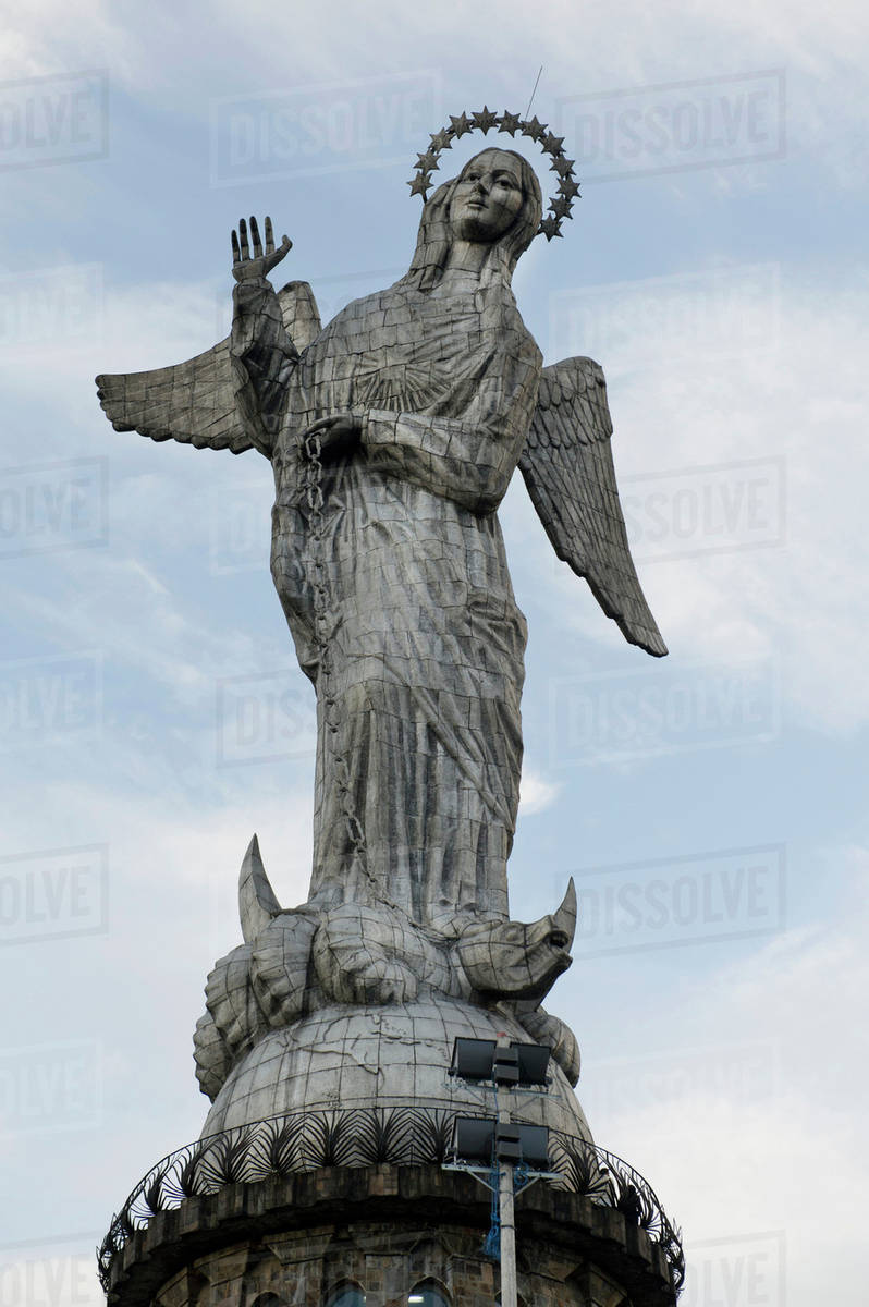 Virgin Of Quito Statue; Quito, Equador Stock Photo Dissolve