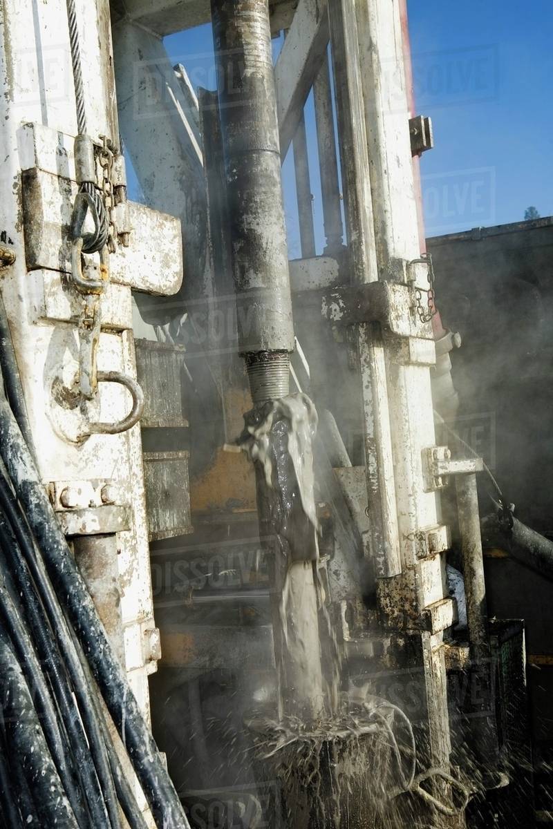 Edson, Alberta, Canada; View Of Rig Floor, Drill Pipe Connection And