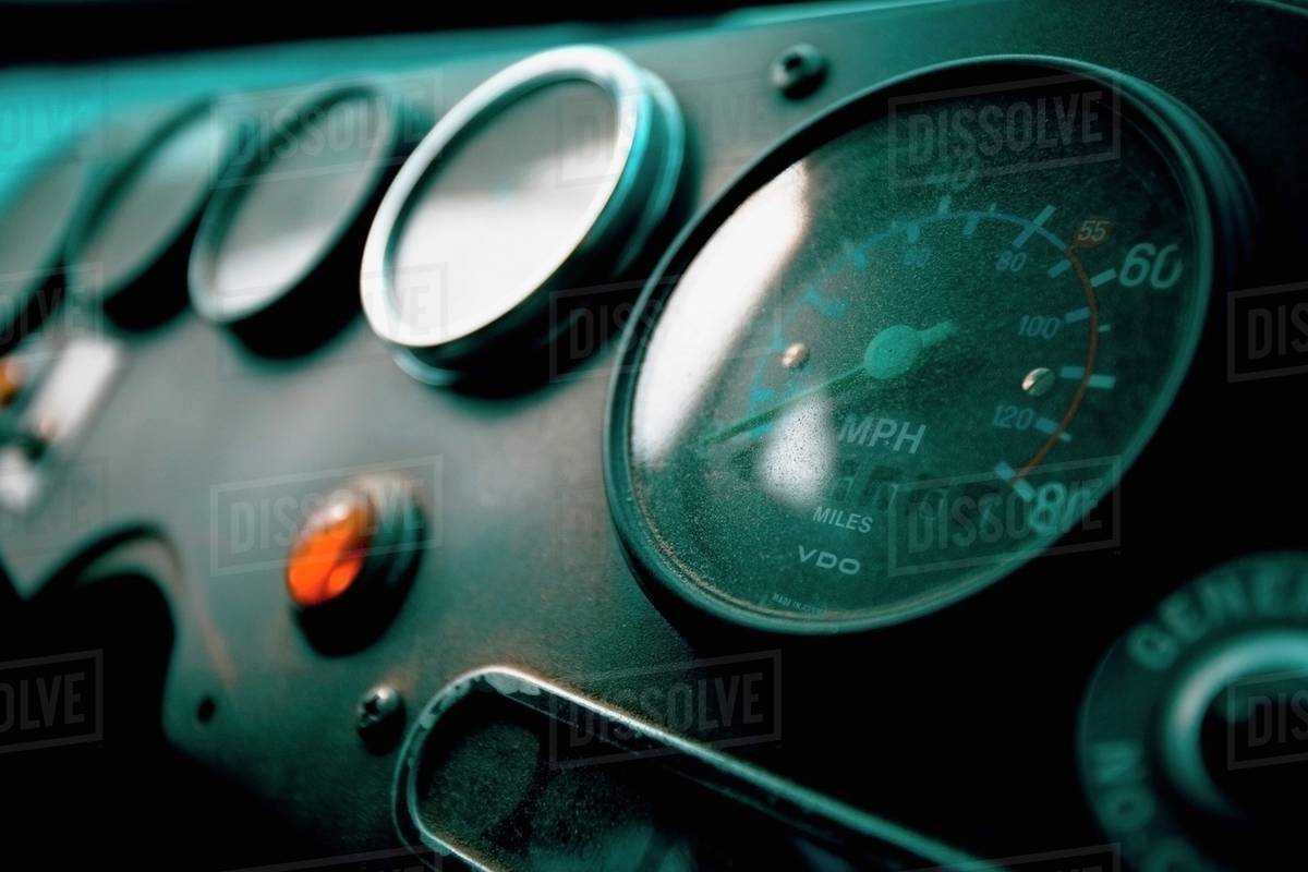 Gauges On A Bus Stock Photo Dissolve