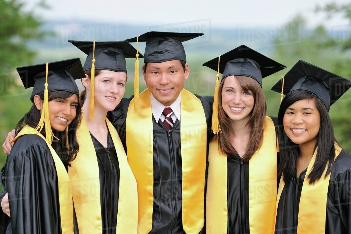 Portrait Of Graduates - Royalty-free Stock Photo | Dissolve