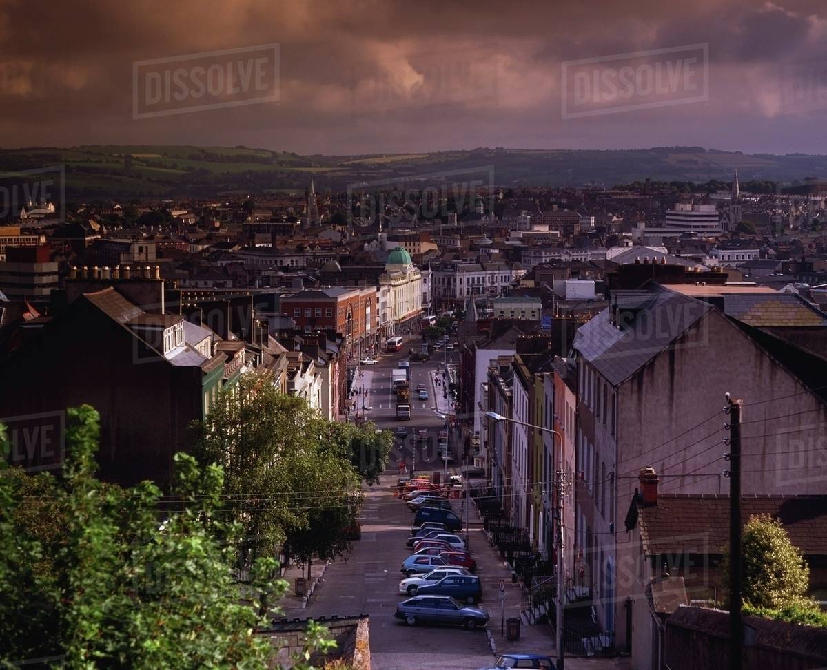 Cork, County Cork, Ireland, From St. Patrick's Hill Stock Photo