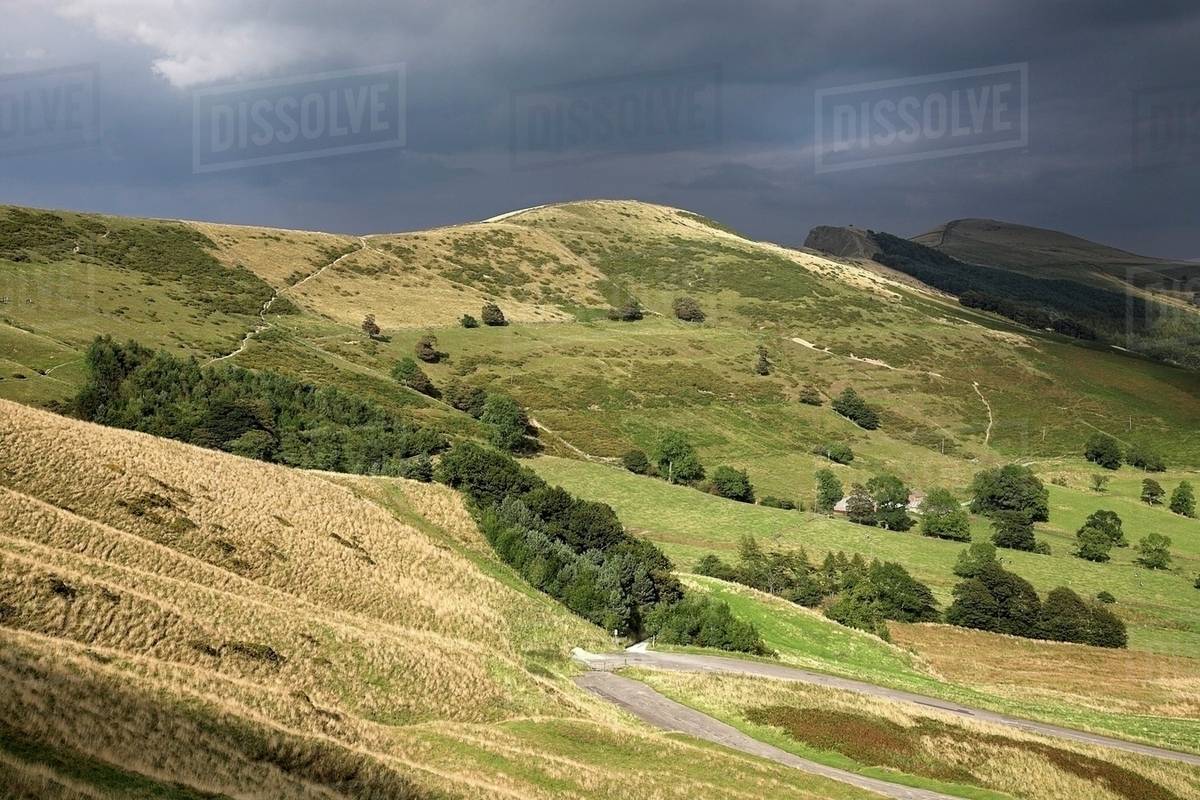 Derbyshire In Stormy Weather, England Stock Photo Dissolve