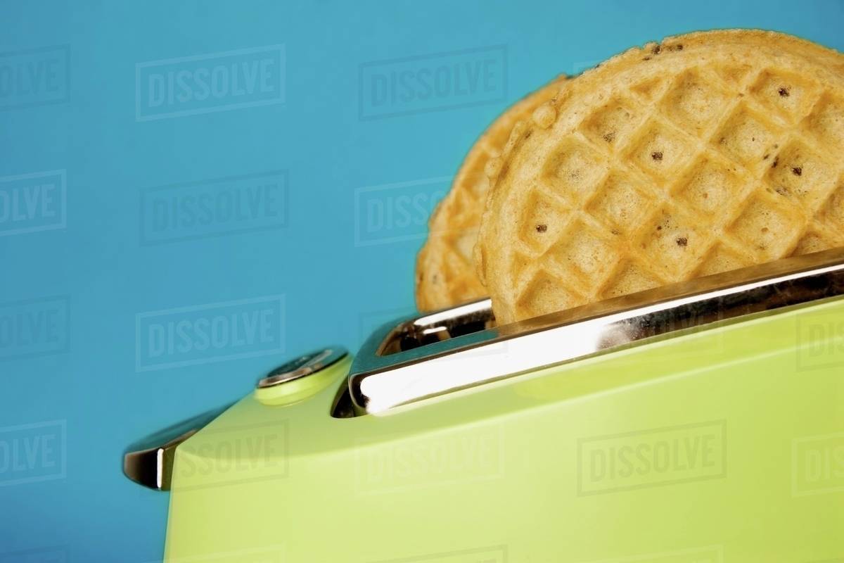 Waffles In A Toaster Stock Photo Dissolve