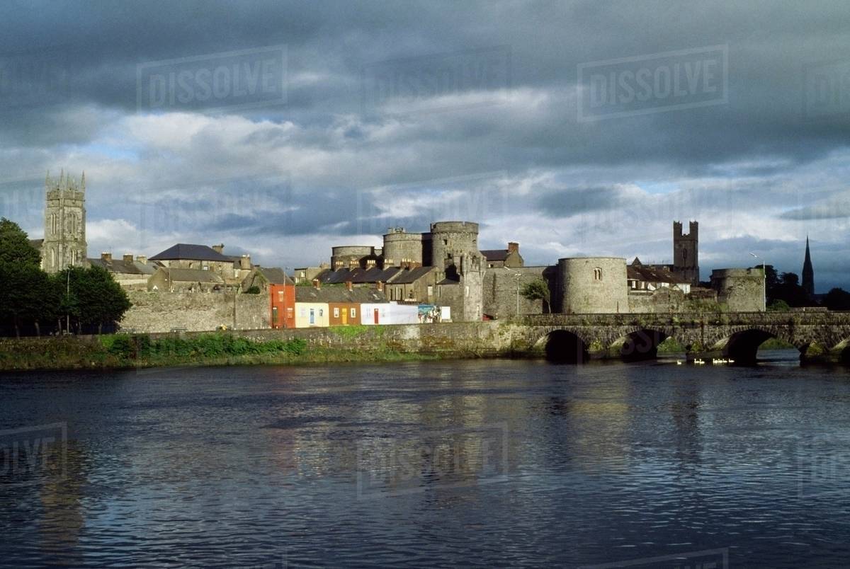 St. Johns Castle; Co Limerick, Ireland Stock Photo Dissolve