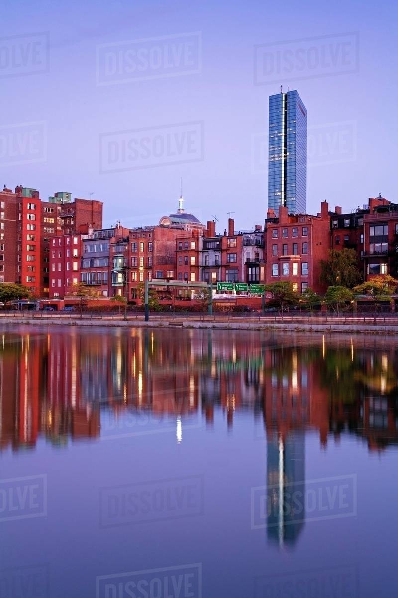 Back Bay Area, Hancock Tower, Boston, Massachusetts, Usa Stock Photo Dissolve