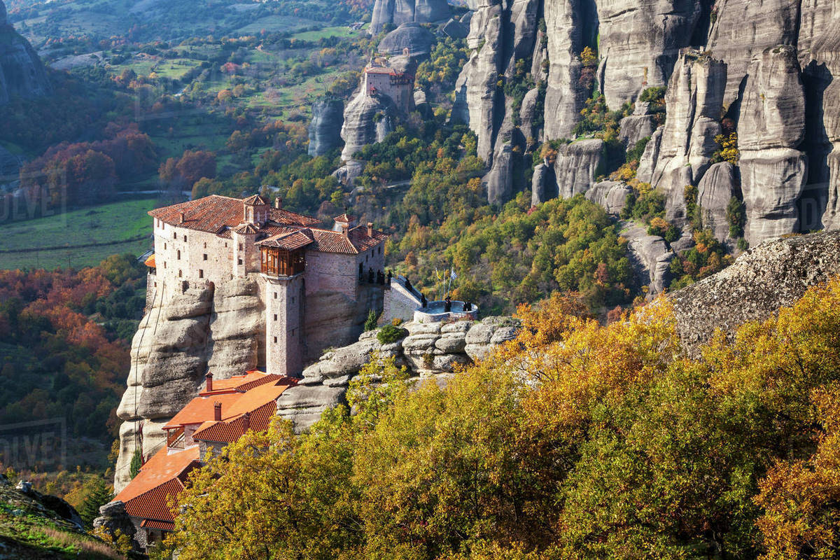 Holy Monastery Of Rousanou; Meteora, Greece - Stock Photo - Dissolve