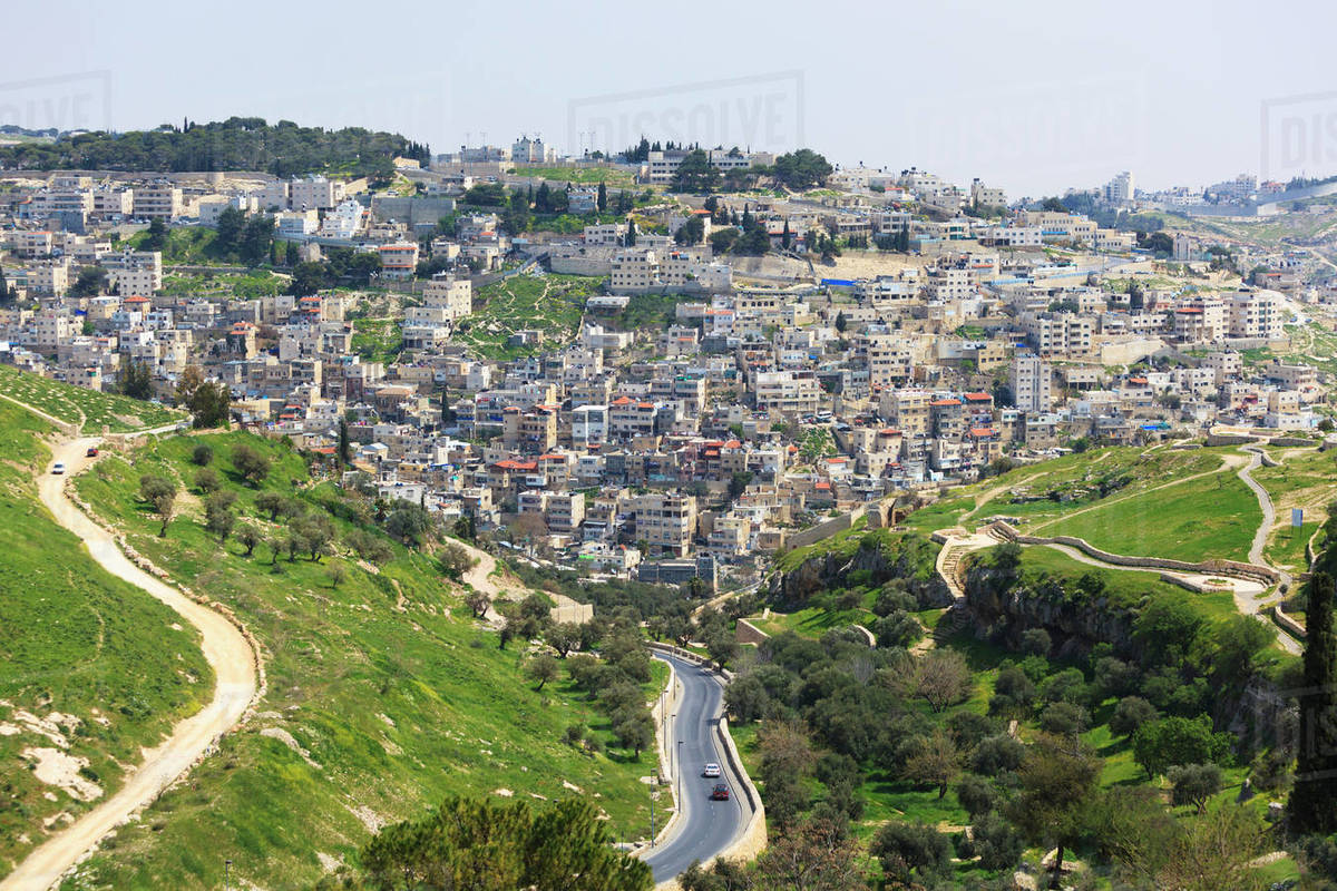 Looking East Through The Valley Of Hinnom, Also Known As The Valley Of