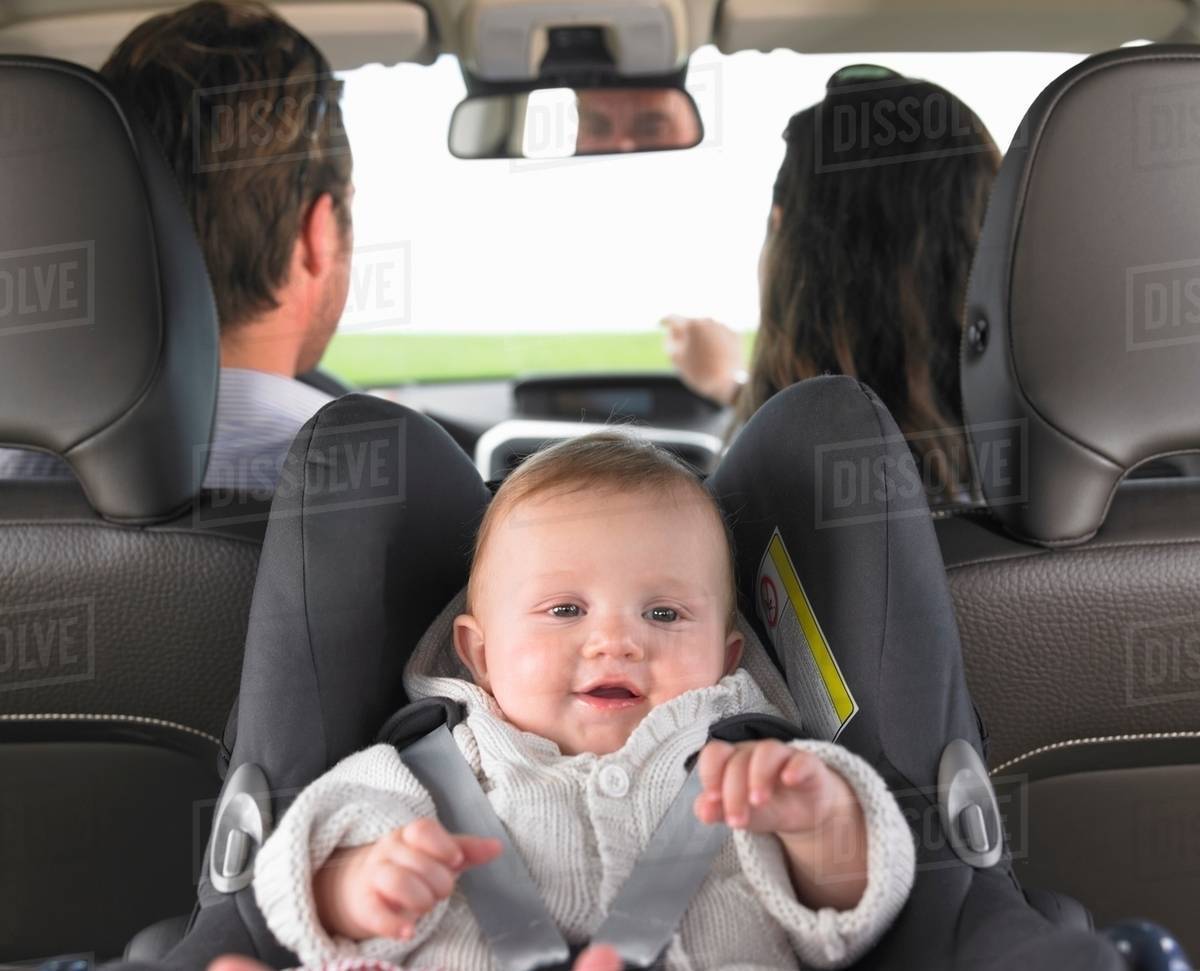 Baby In Car Seat Stock Photo