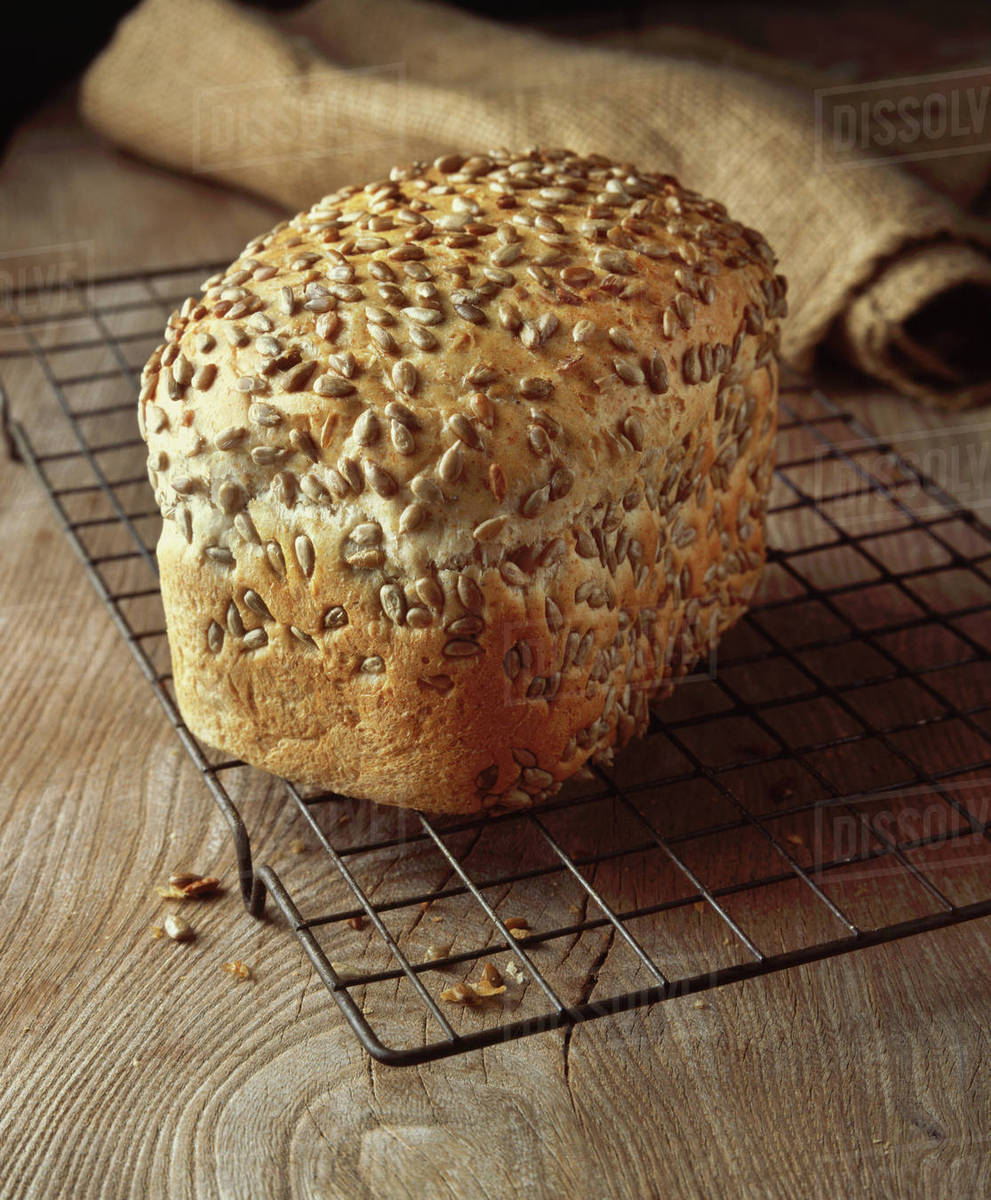 Food, bakery, seeded bread, granary loaf, sunflower seeds Stock Photo
