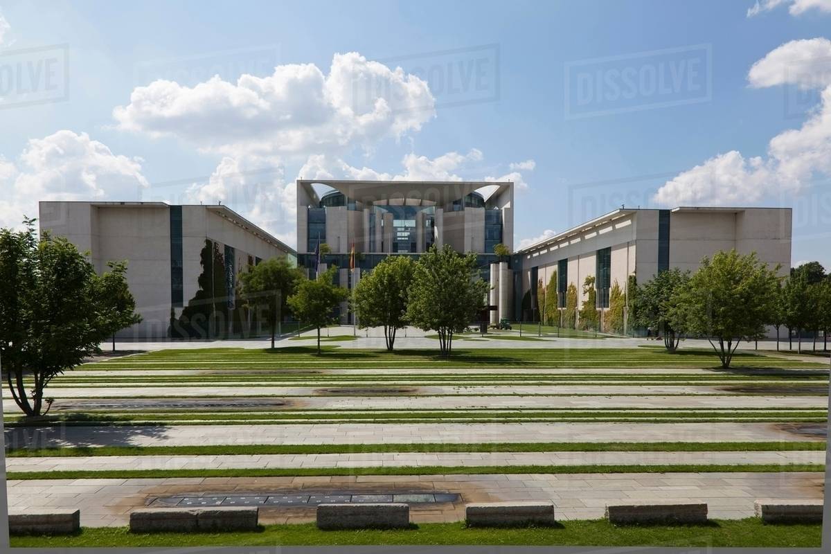 Landscaping of modern building - Stock Photo - Dissolve