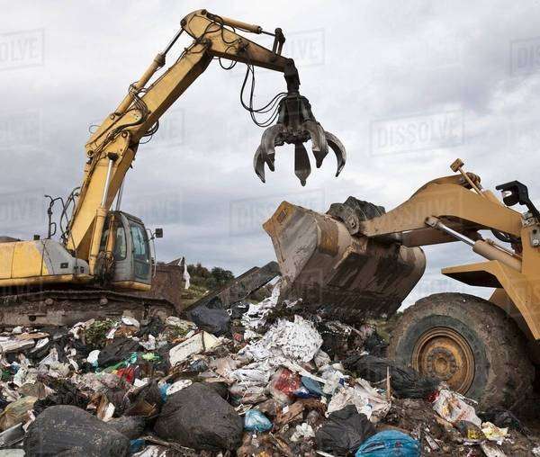 Machinery at garbage collection center - Royalty-free Stock Photo ...