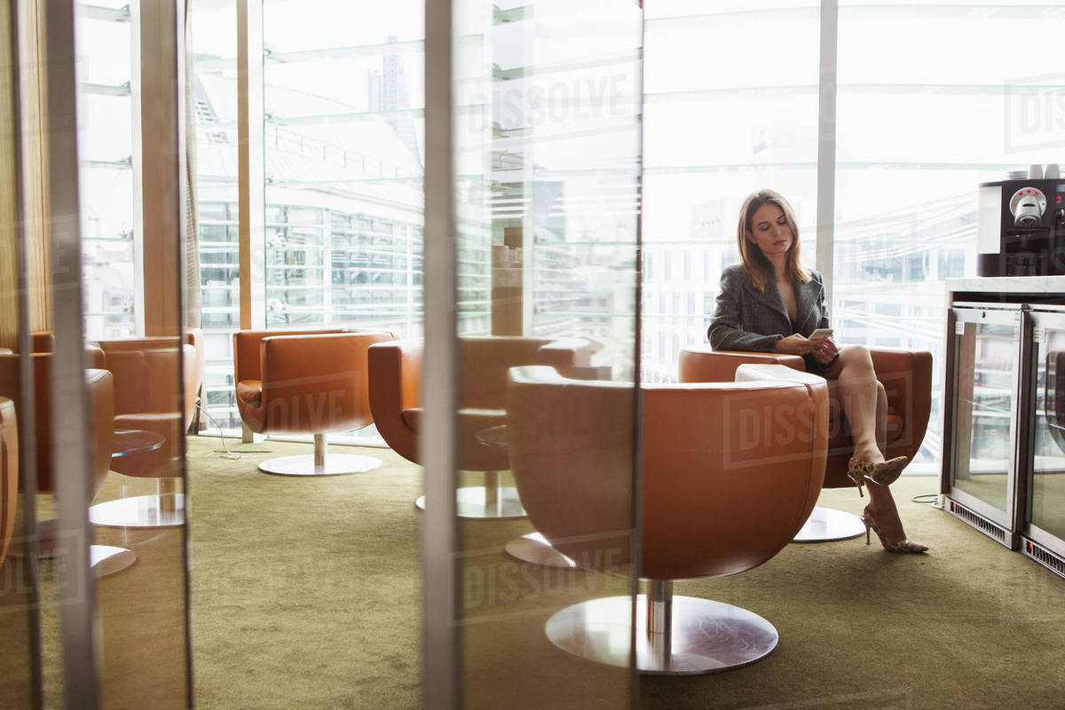 Businesswoman In Coffee Area Office London UK Businesswoman In Coffee Area Office London UK