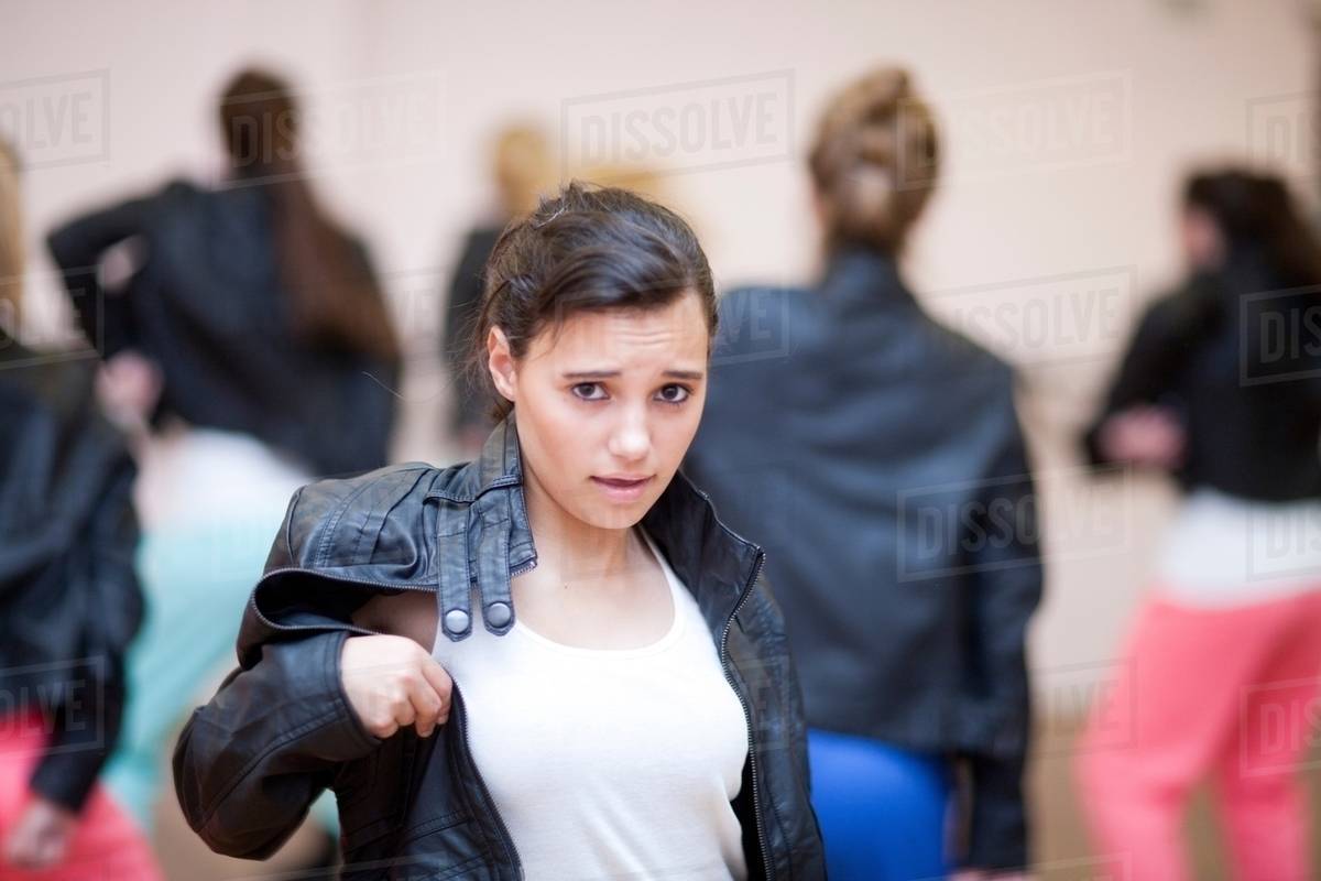 Teenagers dancing hip hop in studio - Stock Photo - Dissolve