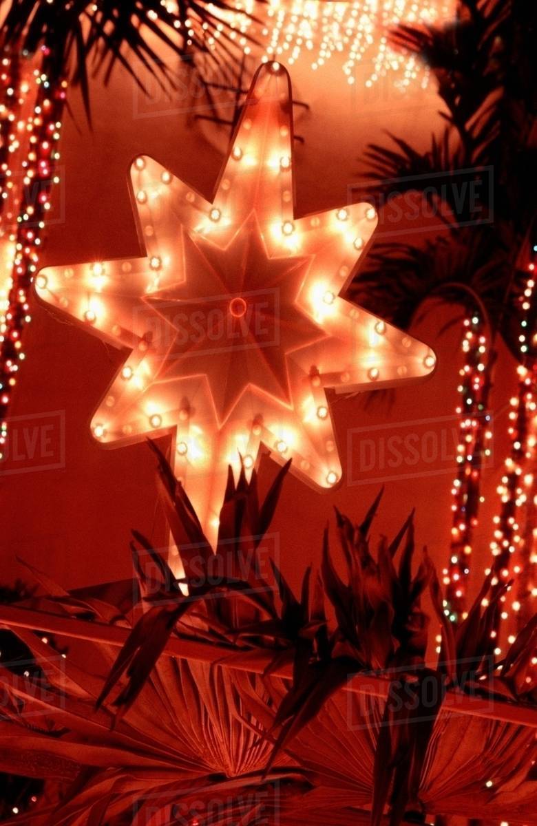Star outdoor Christmas ornaments Stock Photo Dissolve
