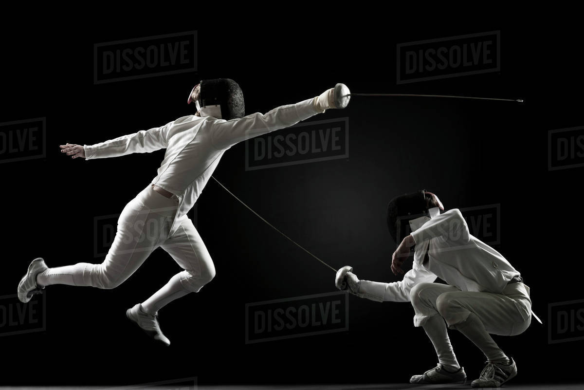 Fencers fencing Stock Photo Dissolve