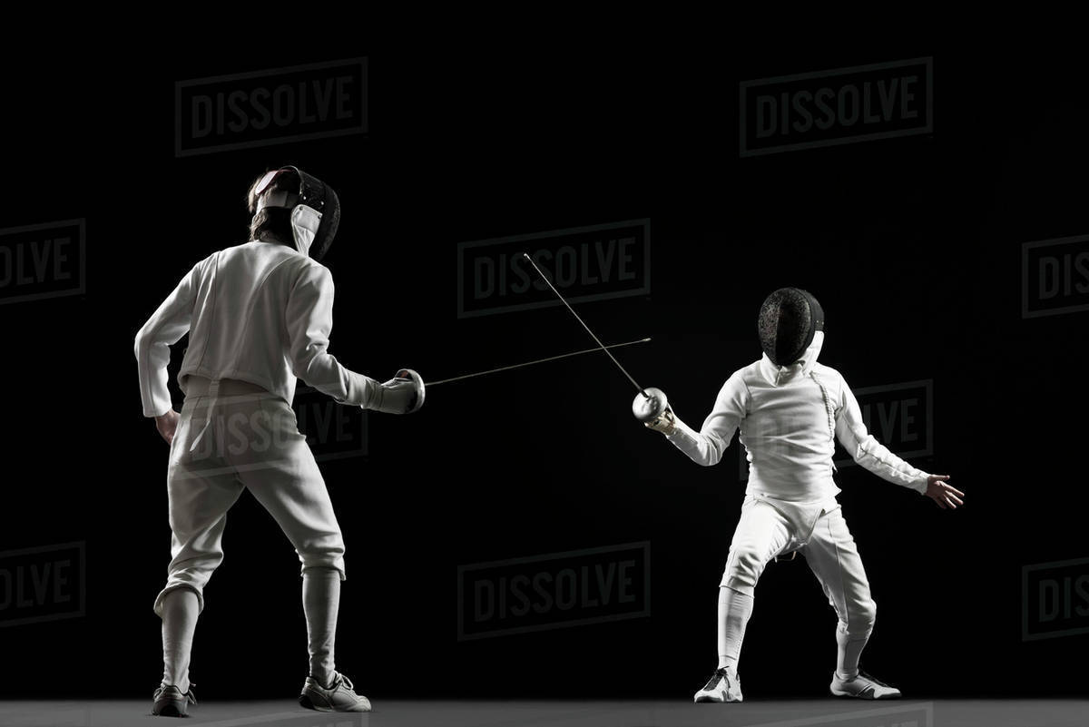 Fencers fencing Stock Photo Dissolve