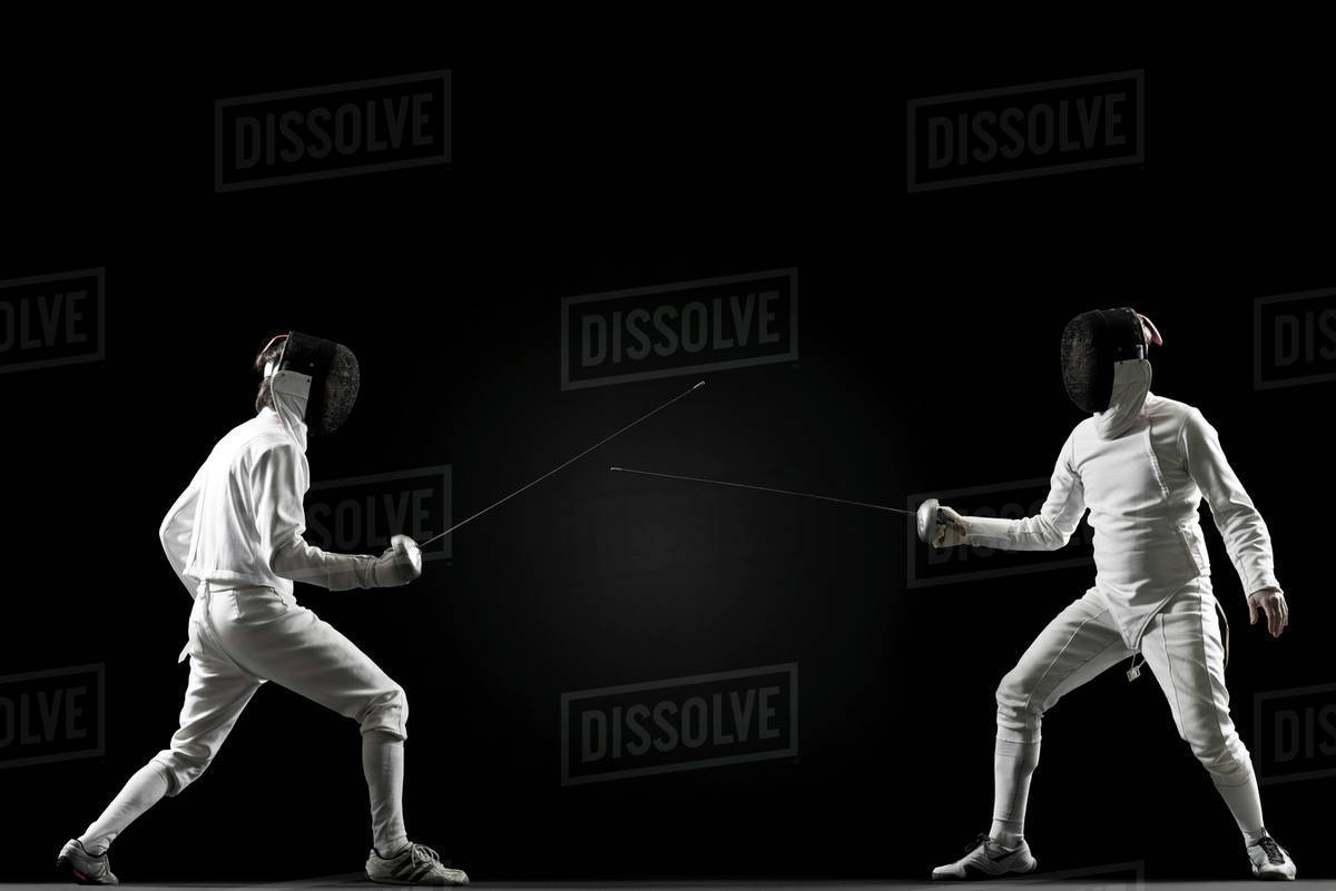 Fencers fencing Stock Photo Dissolve