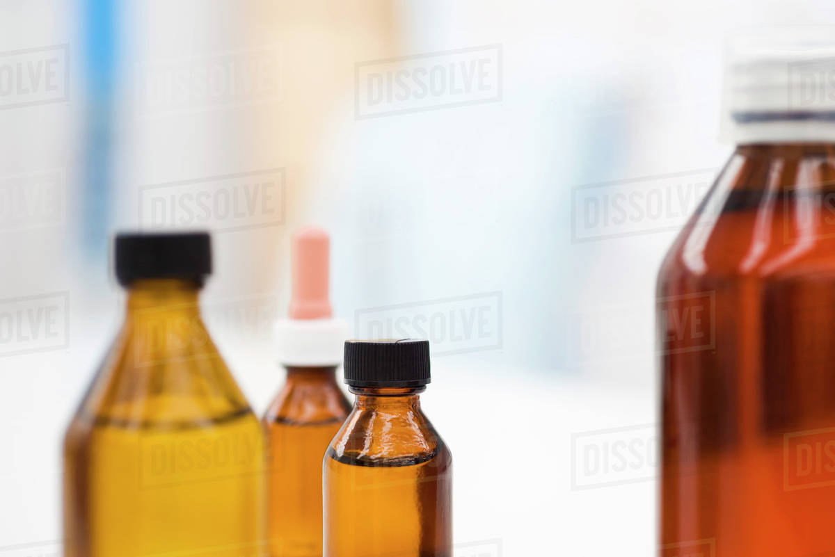 Medicine bottles Stock Photo Dissolve