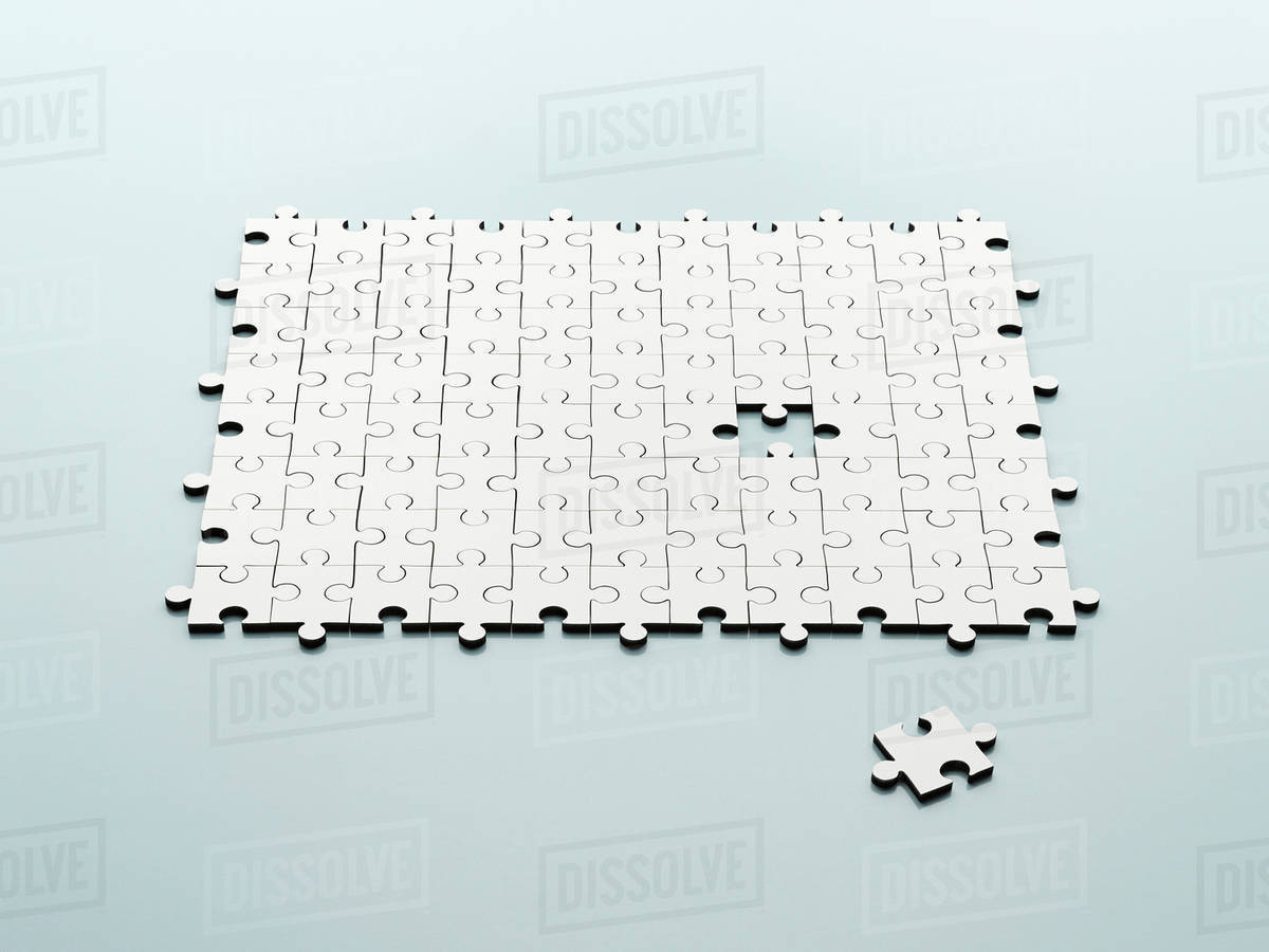 Missing jigsaw pieces Stock Photo Dissolve