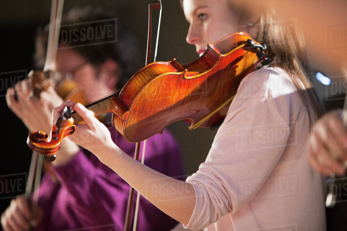 Violinist performing Stock Photo Dissolve