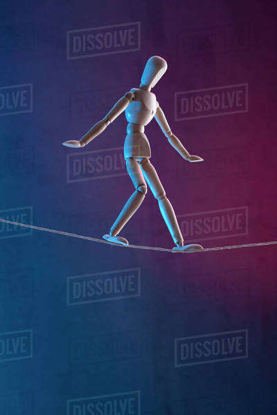 An artist's figure walking a tightrope - Royalty-free Stock Photo ...