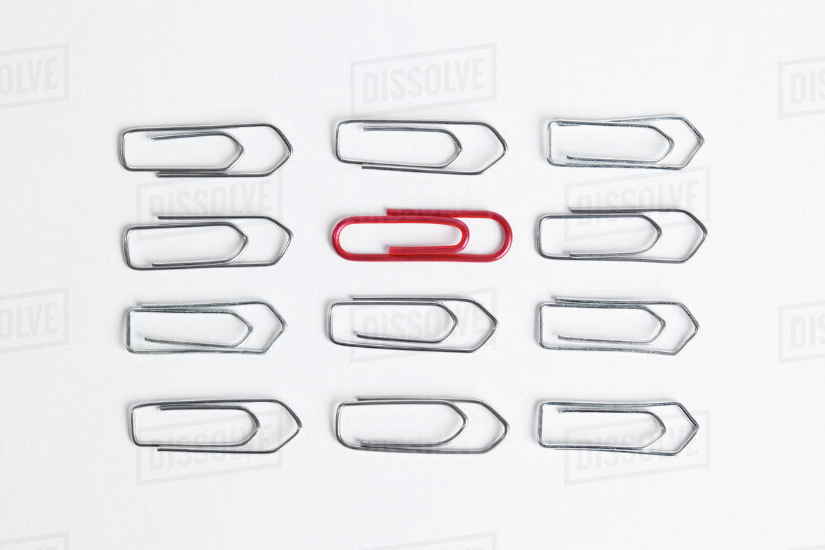 Paper clip stand out Stock Photo Dissolve
